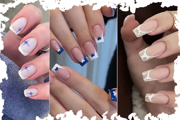 طراحی ناخن فرنچ معکوس