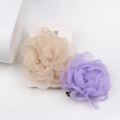 گیره فرانسوی گل رز حریر