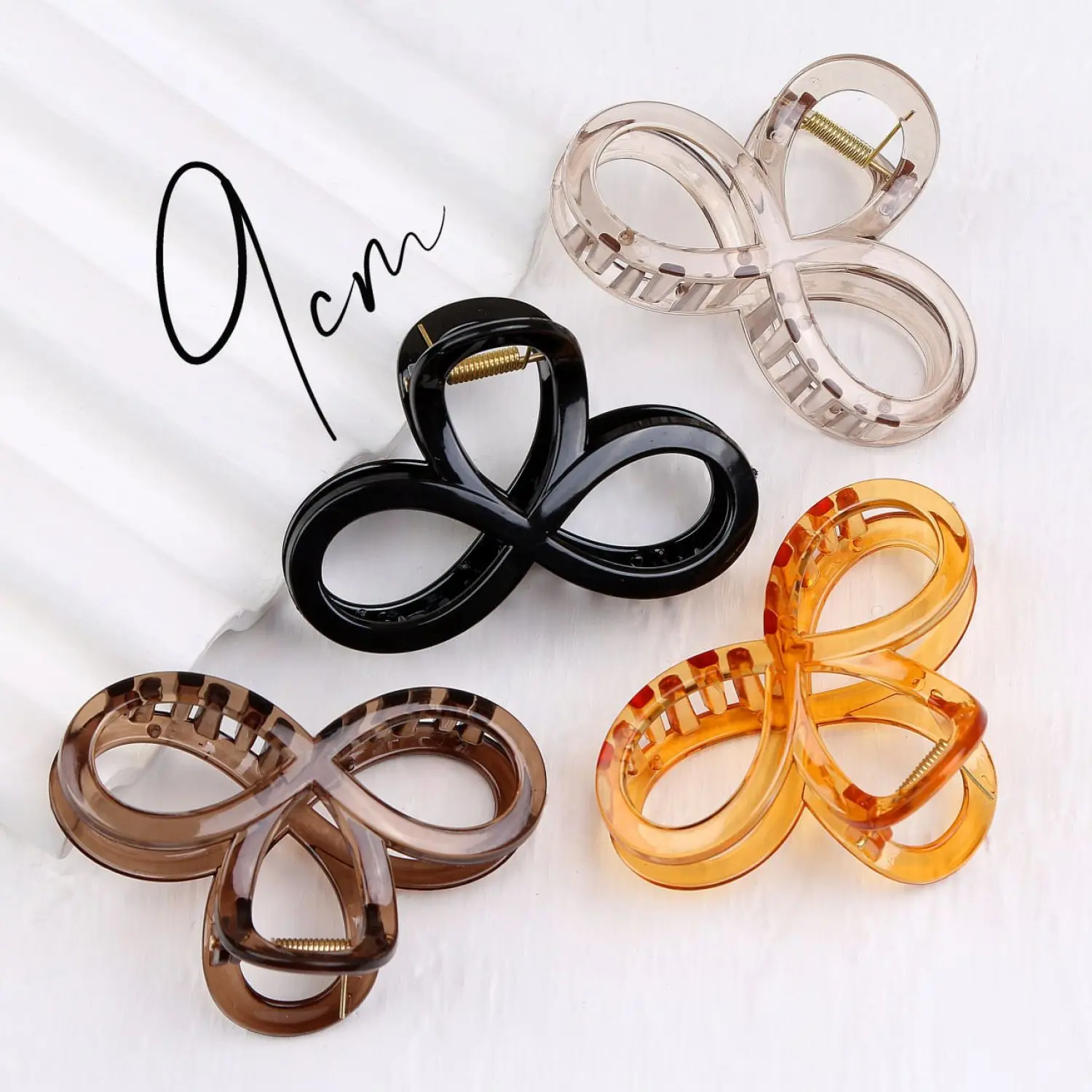 کلیپس اکرولیک جینی شفاف مدل پاپیون