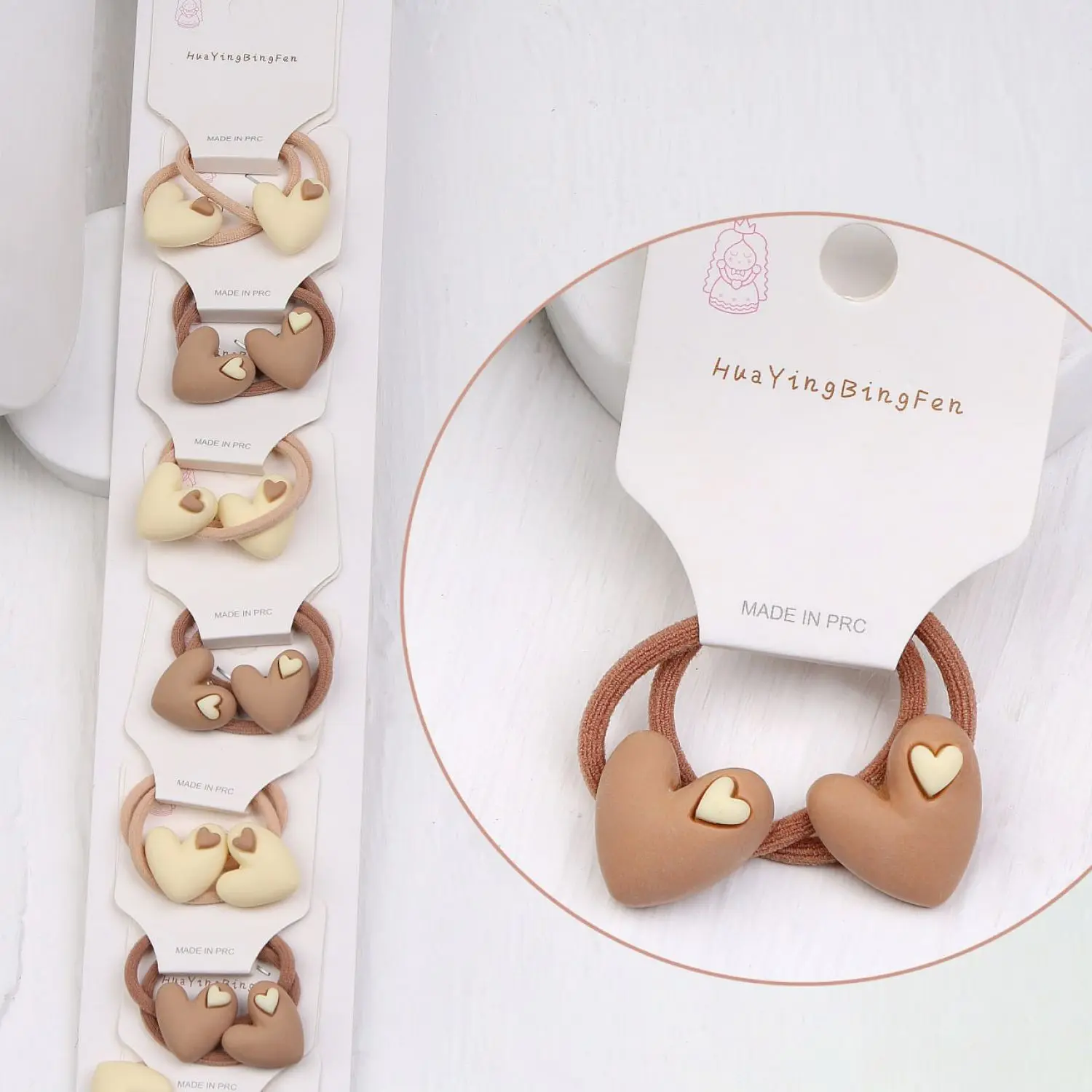 کش کارتی طرح قلب بزرگ و کوچک