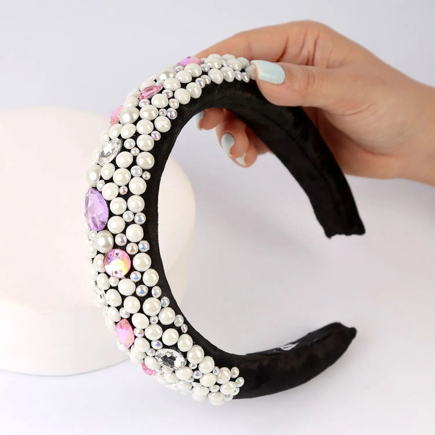 تل مجلسی مخمل با مروارید