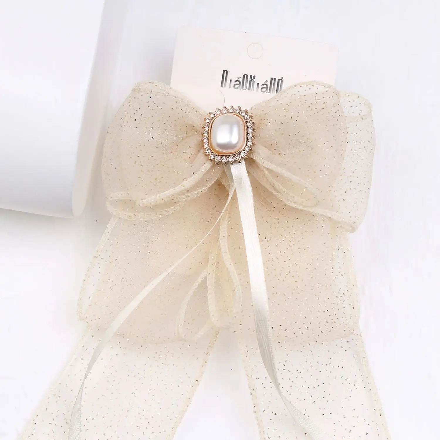 گیره فرانسوی حریر شاین نگین مروارید