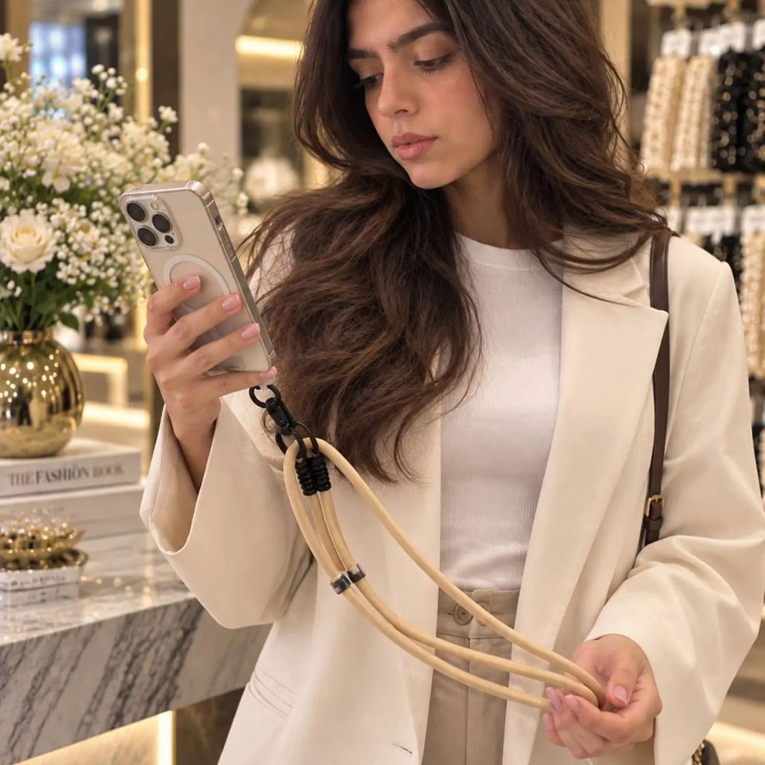 بند موبایل چرم باریک