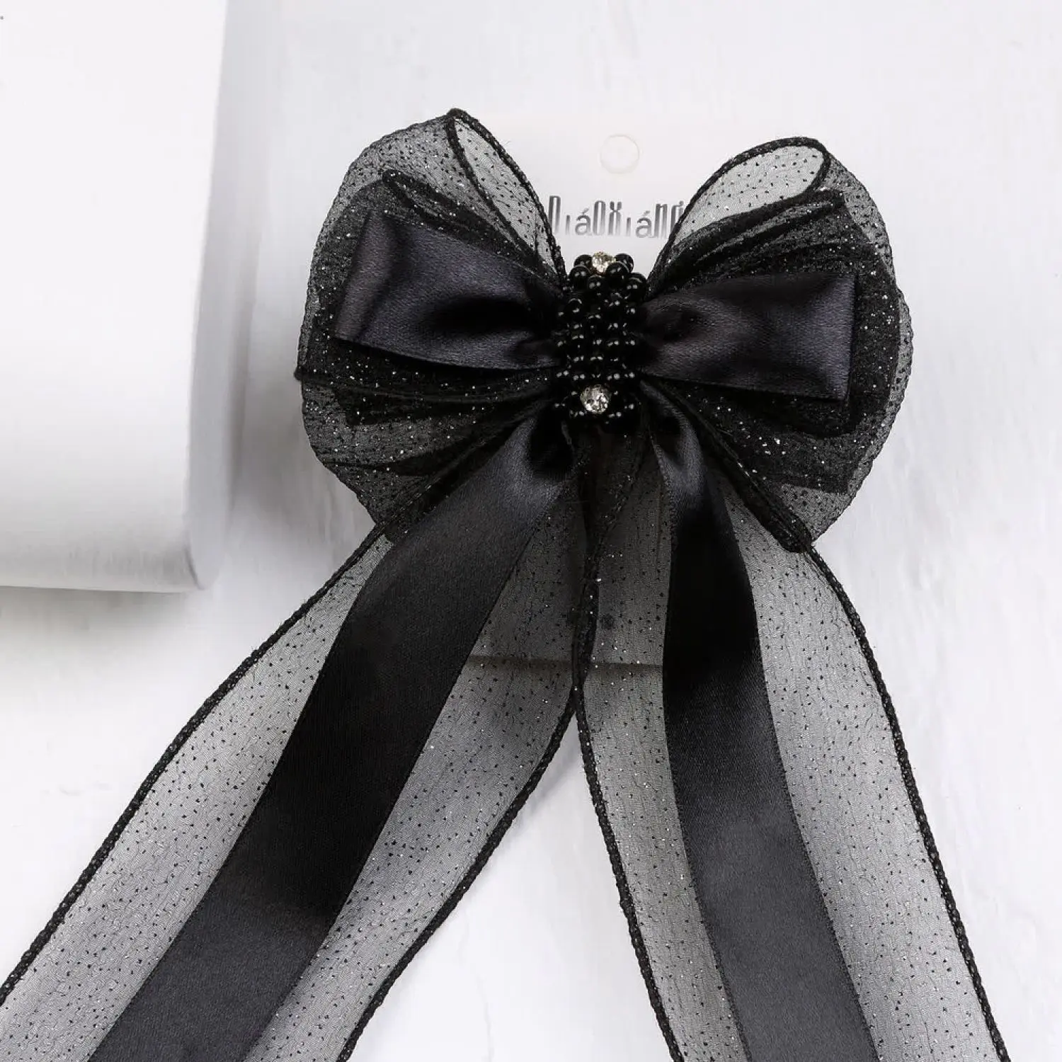 گیره فرانسوی پاپیون حریر شاین با ساتن